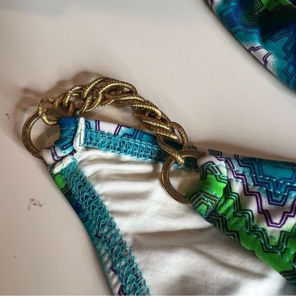 L*space bikini swim wear two piece set twist top 
Chain at bottom hips detail - Picture 2 of 7